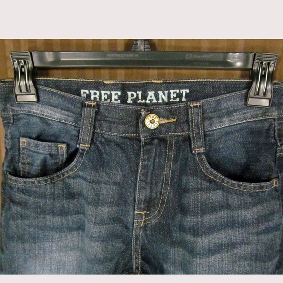 Free Planet Girl's Jeans Size 12 Straight Leg - Picture 2 of 5